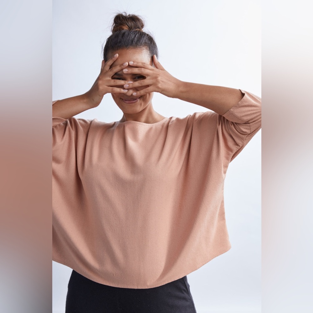 Jamie + the Jones Raw Silk T Top Light Gray Grey Small - Picture 14 of 14